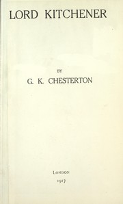 Cover of: Lord Kitchener. by Gilbert Keith Chesterton