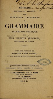 Cover of: Méthode nouvelle et amusante pour apprendre l'allemand by Johann Valentin Meidinger