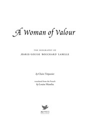 Cover of: A woman of valour by Claire Trépanier