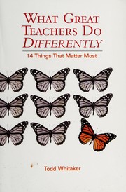 Cover of: What great teachers do differently: fourteen things that matter most