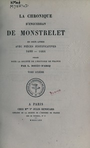 Cover of: La chronique by Enguerrand de Monstrelet