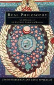 Cover of: Real philosophy by with introduction and commentary by Jacob Needleman and David Appelbaum.