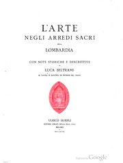 Cover of: L'arte negli arredi sacri della Lombardia