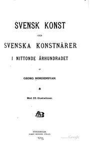 Cover of: Svensk konst och svenska konstnärer i nittonde århundradet