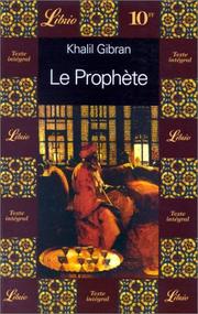 Cover of: Le Prophete by Kahlil Gibran