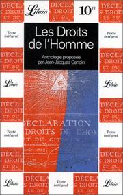 Cover of: Les droits de l'homme