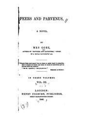 Cover of: Peers and parvenus by Catherine Gore