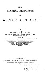 Cover of: The Mineral Resources of Western Australia by Albert Frederick Calvert
