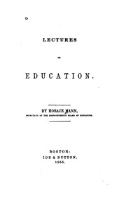 Cover of: Lectures on education.