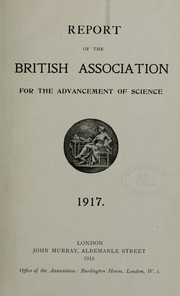 Cover of: Report of the British Association for the Advancement of Science by British Association for the Advancement of Science
