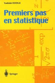 Cover of: Premiers pas en statistique