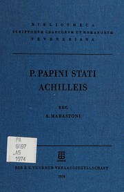 Cover of: P. Papini Stati Achilleis