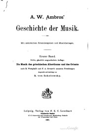 Geschichte der Musik by August Wilhelm Ambros