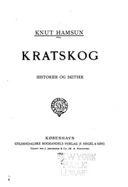 Cover of: Kratskog: historier og skitser by Knut Hamsun