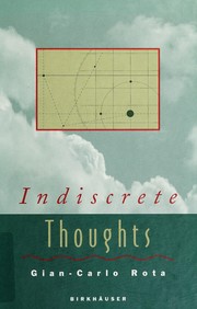Cover of: Indiscrete thoughts by Gian-Carlo Rota