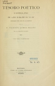 Cover of: Tesoro poético castellano de los siglos XII á XV