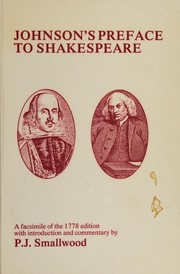 Cover of: Johnson's preface to Shakespeare by Samuel Johnson