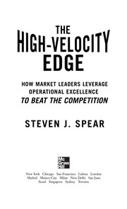 Cover of: The high-velocity edge by Steven J. Spear