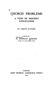 Cover of: Church Problems: A View of Modern Anglicanism