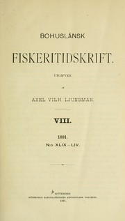 Cover of: Bohuslänsk fiskeritidskrift by 