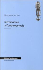 Cover of: Introduction à l'anthropologie