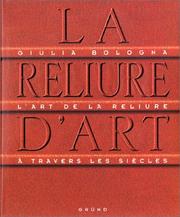 Cover of: La Reliure d'art