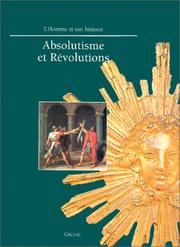 Cover of: Absolutisme et révolutions