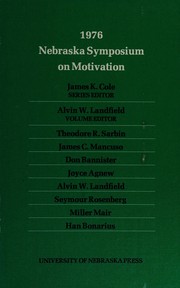 Cover of: Nebraska Symposium on Motivation, 1976, Volume 24: Personal Construct Psychology