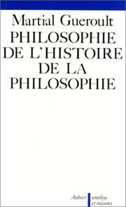 Cover of: Philosophie de l'histoire de la philosophie