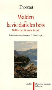 Cover of: Walden ou la Vie dans les bois (bilingue) by Henry David Thoreau