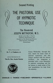 Cover of: The pastoral use of hypnotic technique. by Joseph Nicholas Wittkofski