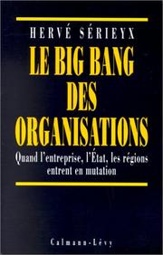 Cover of: Le big bang des organisations: quand l'entreprise, l'Etat, les régions entrent en mutation