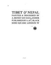 Cover of: Tibet & Nepal by Arnold Henry Savage Landor