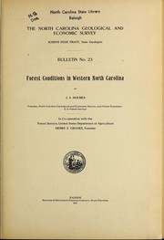 Cover of: Forest conditions in western North Carolina by J. S. Holmes