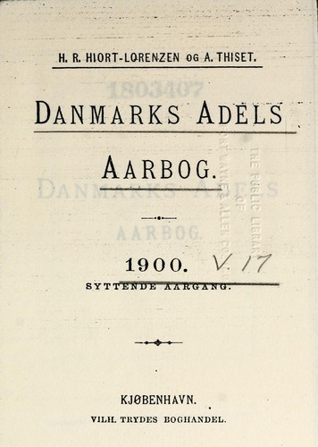 Danmarks adel aarbog by 