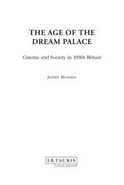 Cover of: The age of the dream palace by Jeffrey Richards