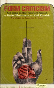 Cover of: Form criticism: two essays on New Testament research
