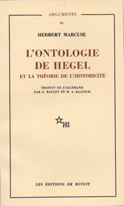 Cover of: L'Ontologie de Hegel