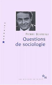 Cover of: Questions de sociologie by Bourdieu