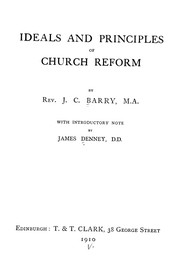 Cover of: Ideals and principles of church reform