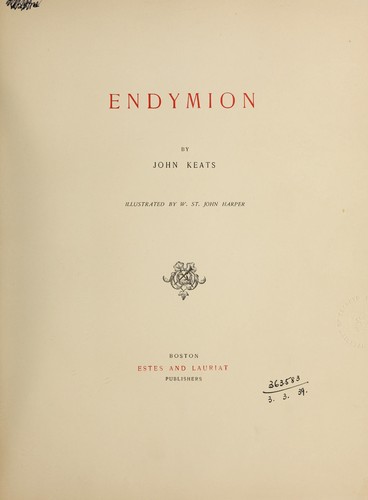Endymion by John Keats
