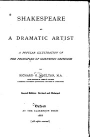 Cover of: Shakespeare as a Dramatic Artist: A Popular Illustration of the Principles ... by Richard Green Moulton