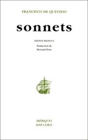Cover of: Sonnets (livre non massicoté) : Edition bilingue (français-espagnol)