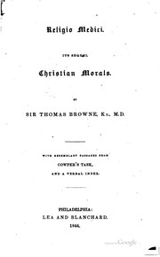 Cover of: Religio medici.