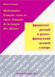Cover of: Dictionnaire français-russe et russe-français de la langue des affaires