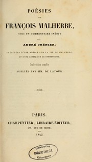 Cover of: Poésies by François de Malherbe