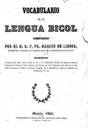 Cover of: Vocabulario de la lengua Bicol by Marcos de Lisboa