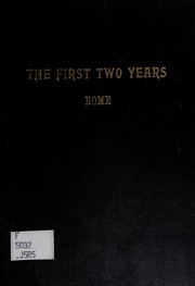 Cover of: The first two years