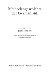 Cover of: Methodengeschichte der Germanistik
