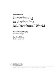 Interviewing in action in a multicultural world by Bianca Cody Murphy